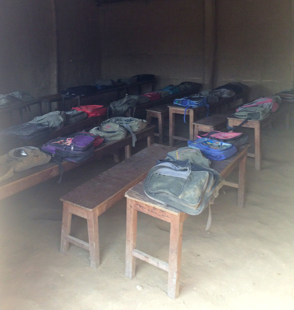 A classroom in one of the schools in Nepal