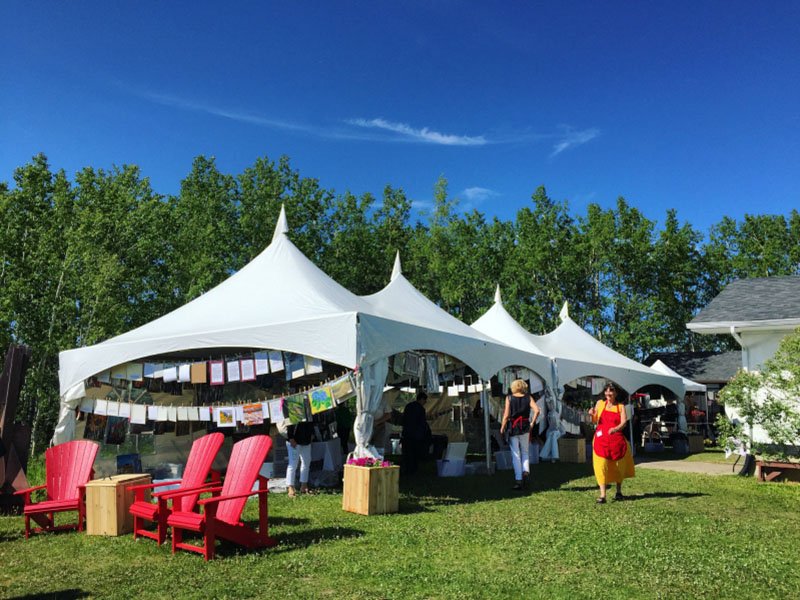 Art is displayed in tents at the Leighton Art Centre's Clothesline Festival & Art Sale