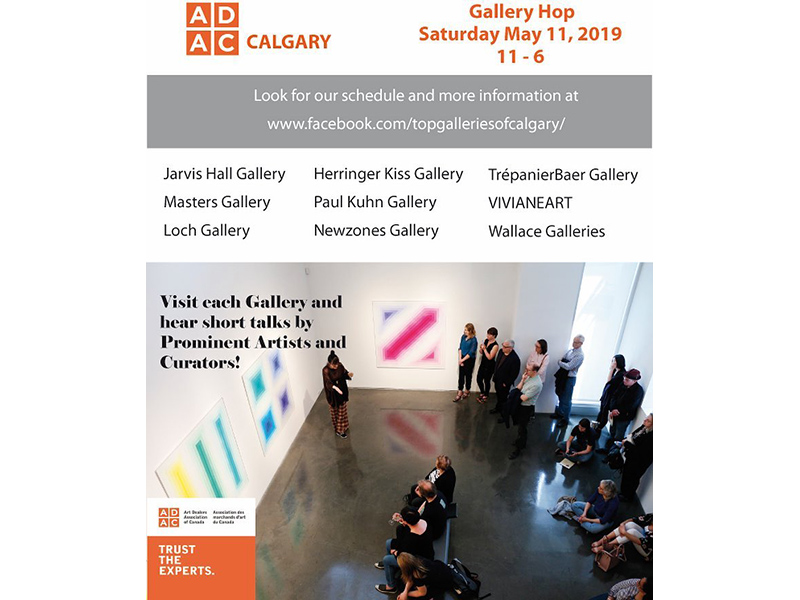 A graphic for the ADAC Calgary Gallery Hop