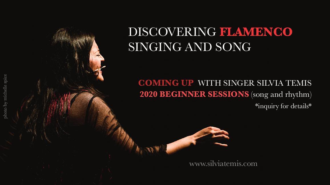 A graphic promoting Discovering Flamenco Singing and Song