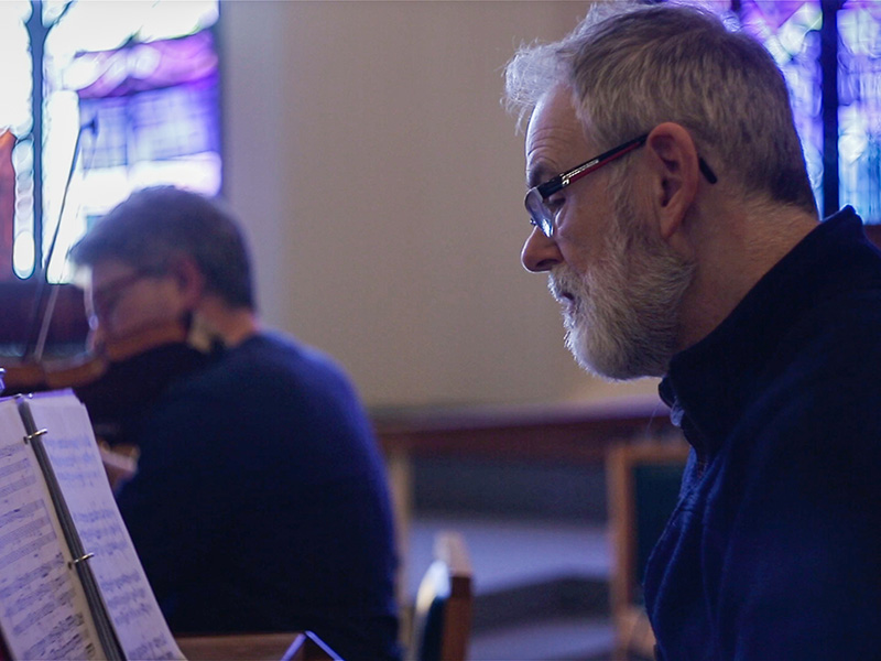 The Luchkow-Stadlen-Jarvis Trio in rehersal