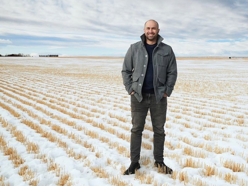 A photo of Kevin Boyle in a snowy field