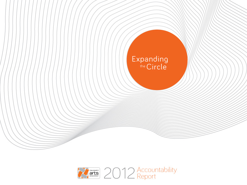 The cover for the Calgary Arts Development 2012 Accountability Report