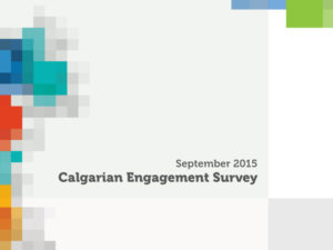 Calgarian Engagement Survey 2015 Cover