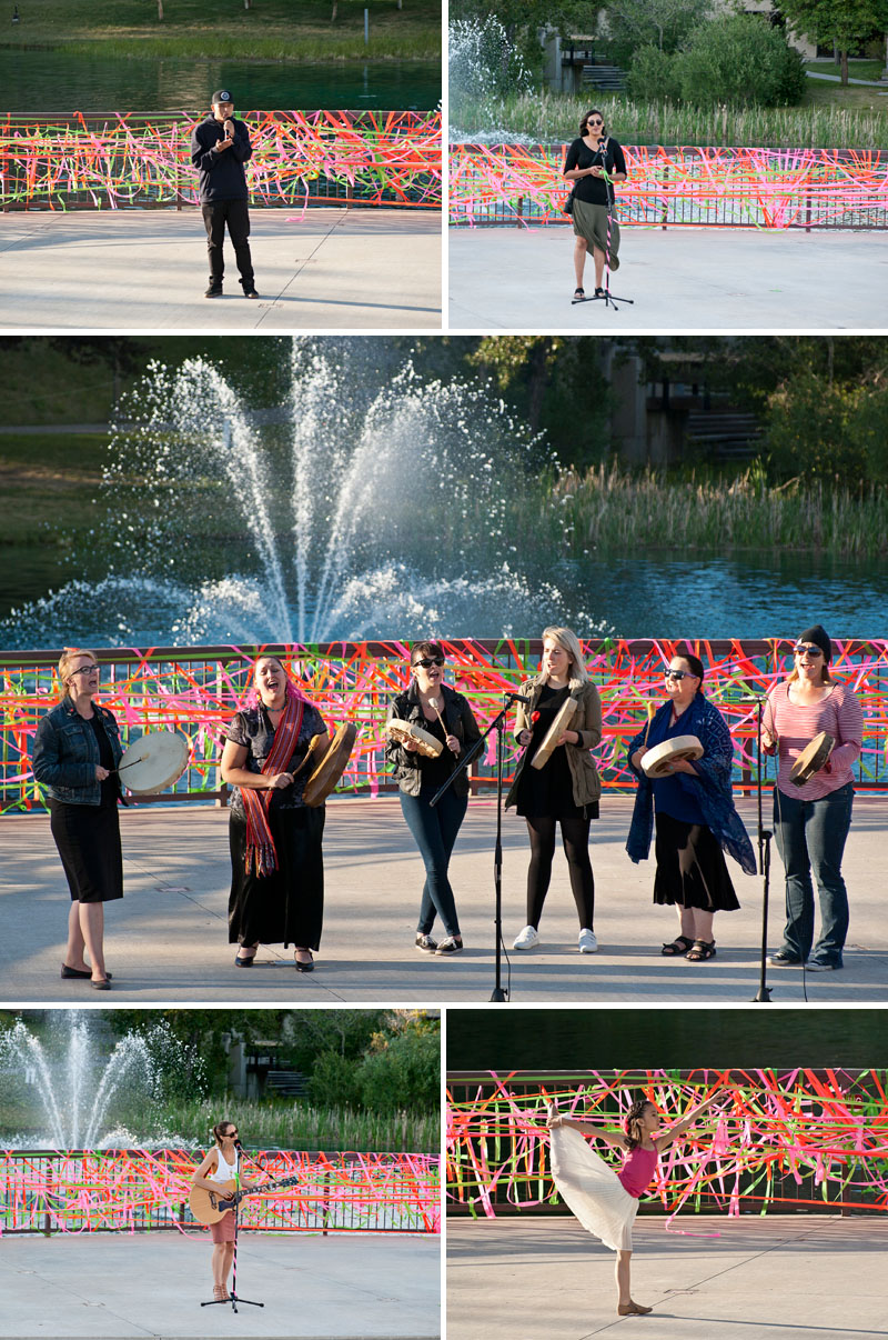 OTHER PERFORMERS INCLUDED GAGE BEAVER (TOP LEFT), ALANNA ONESPOT (TOP RIGHT), THE UNION CHOIR (MIDDLE), AMY THEISSAN (BOTTOM LEFT), AND MARIA FARAHAT (BOTTOM RIGHT)| PHOTOS: AMY JO ESPETVEIDT