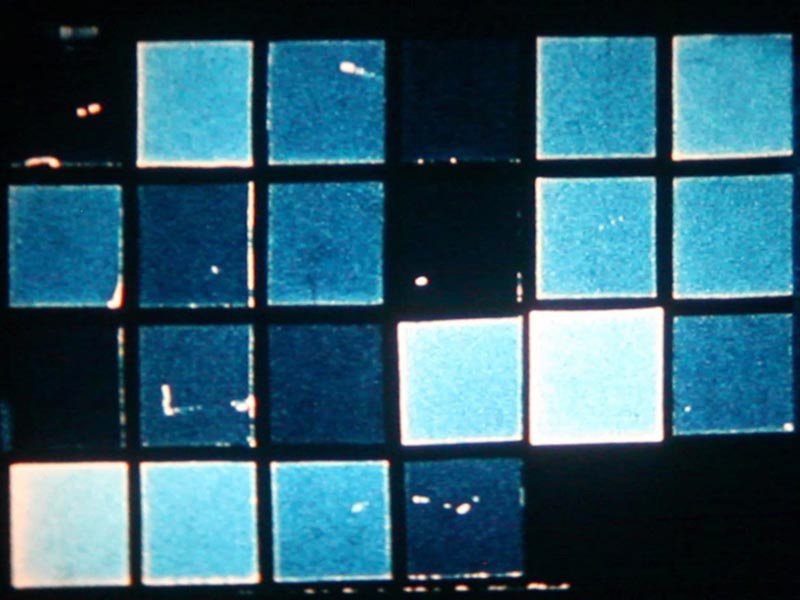Still from Christine Lucy Latimer's Still Feeling Blue About Colour Separation | Image: Courtesy of Calgary Society of Independent Filmmakers