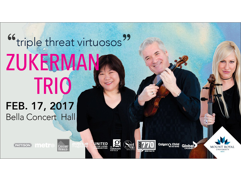 Poster for Zukerman Trio at MRU