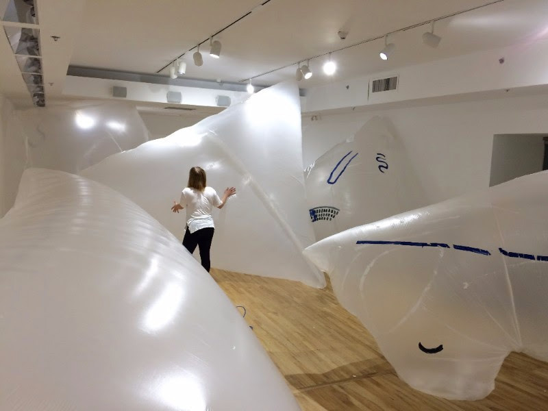 Lindsay Sorell installs inflatable paintings at Contemporary Calgary