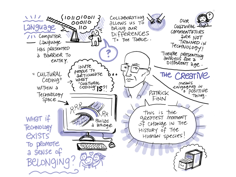 A graphic recording from Sam Hester from the Creative Calgary Congress