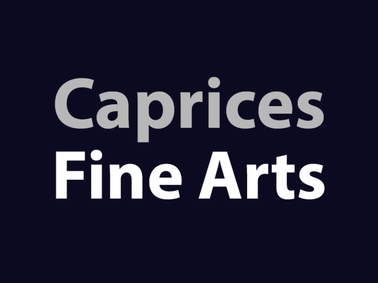 A graphic that says Caprices Fine Arts