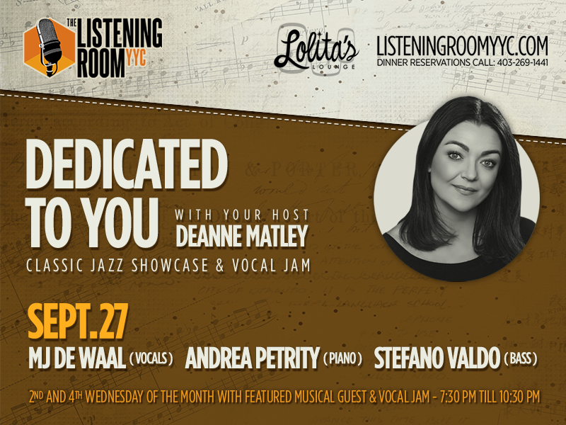 The Listening Room YYC Presents Dedicated to You September 27