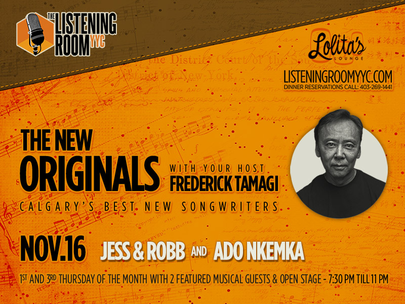 The Listening Room YYC Presents The New Originals with Jess & Robb and Ado Nkemka