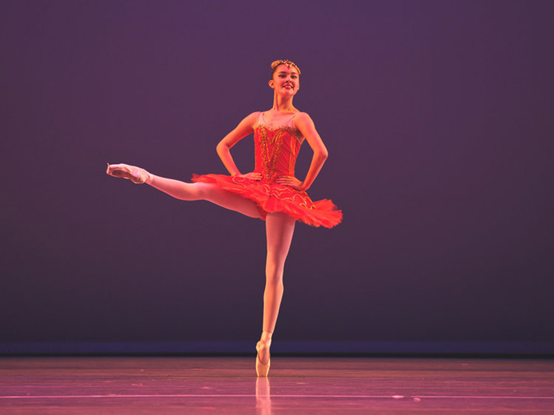 A dancer from the School of Alberta Ballet