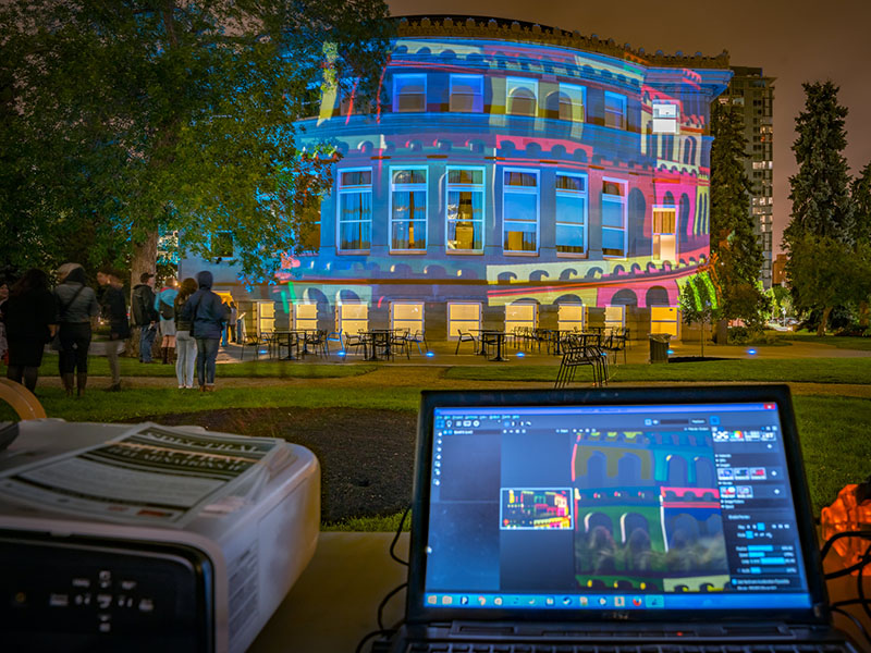 Spectral Illuminations II lights up the Memoiral Park Libary