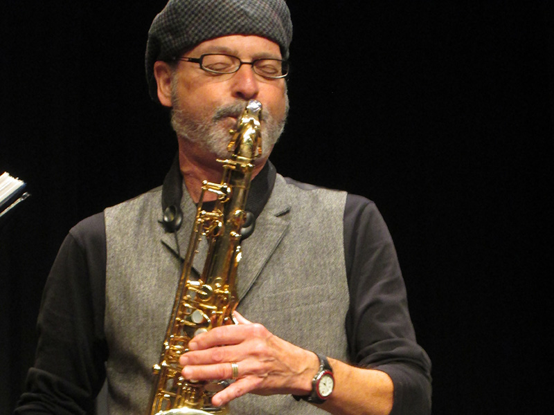 Rick Climans plays the saxophone
