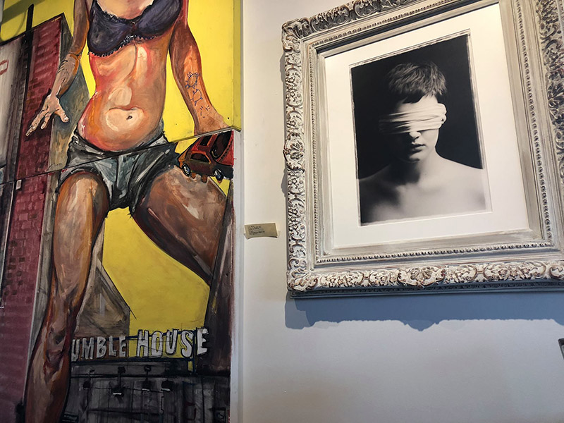 A photo of Rumble HOUSE work on display at the Village Brewery Tap Room Gallery