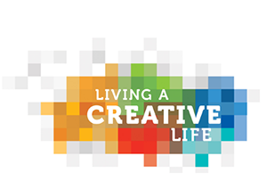 Image logo - Living a Creative Life Logo white