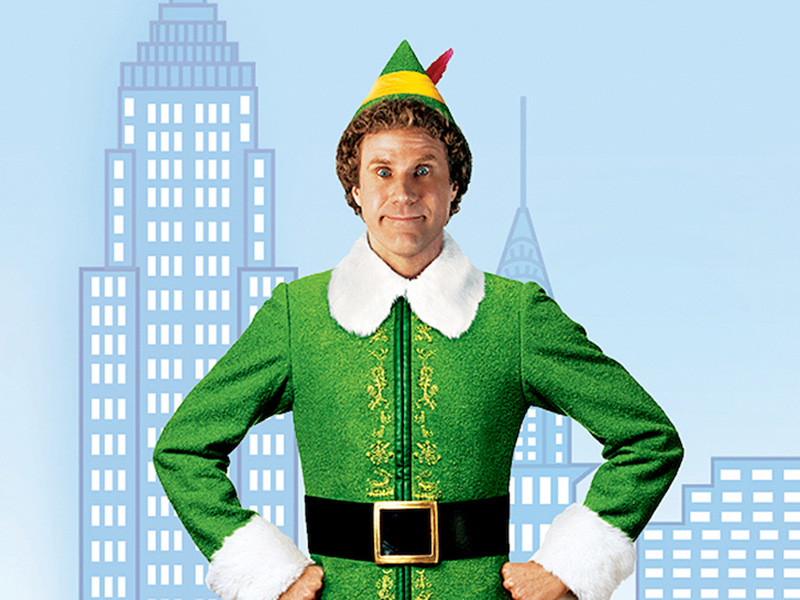 A promo image for the film Elf, starring Will Ferrell