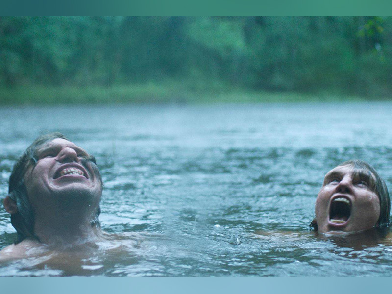 A still from Ali Abbasi’s Border of the two main characters swimming