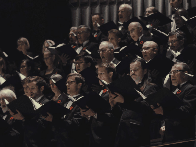 Members of the Calgary Philharmonic Chorus performing
