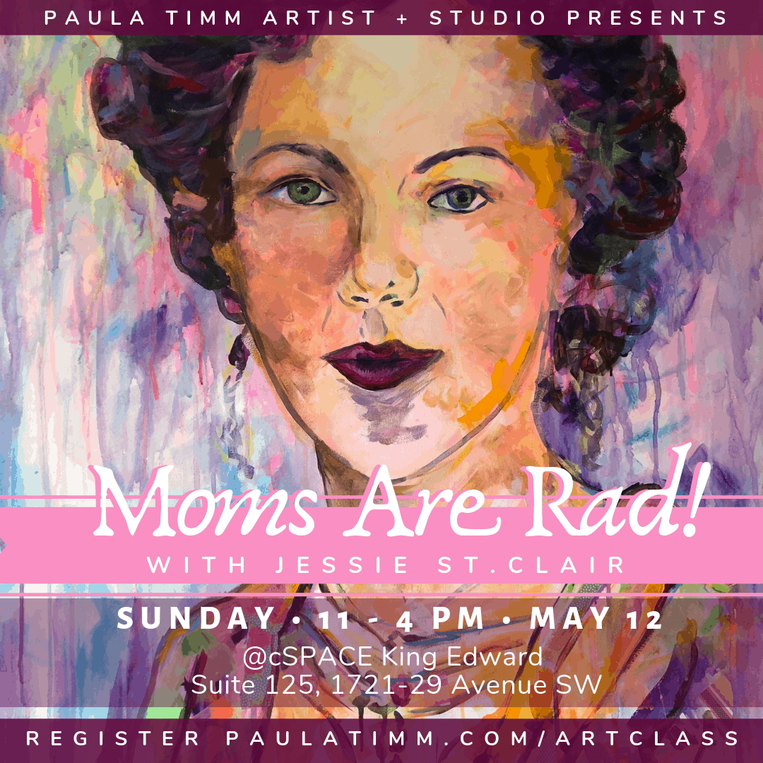 Promo sheet for Moms are Rad! Workshop – Paula Timm Artist Studio