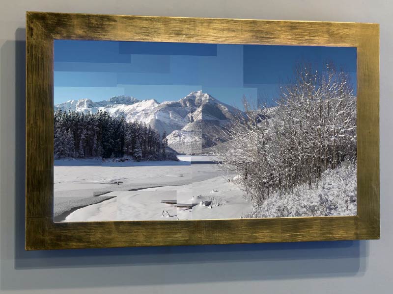 Artwork of winter mountain landscape by Dan Hudson