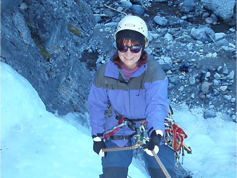 A photo of Gisèle Villeneuve outside in winter gear