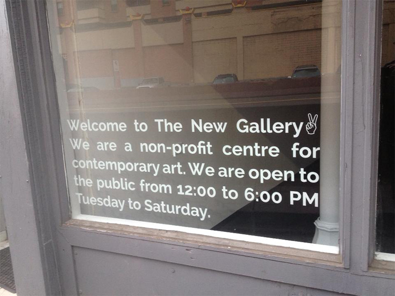 A window at The New Gallery