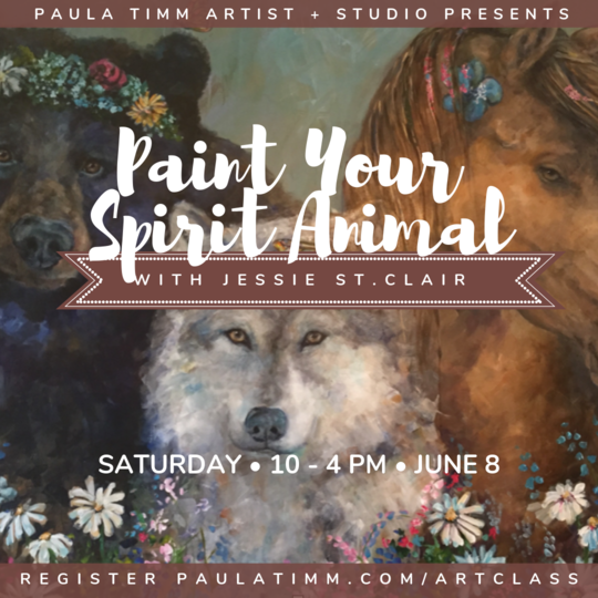 Info graphic - Paint your spirit animal - Paula Timm Artist+Studio