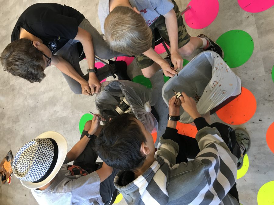 Photograph of kids at Summer Art Camp