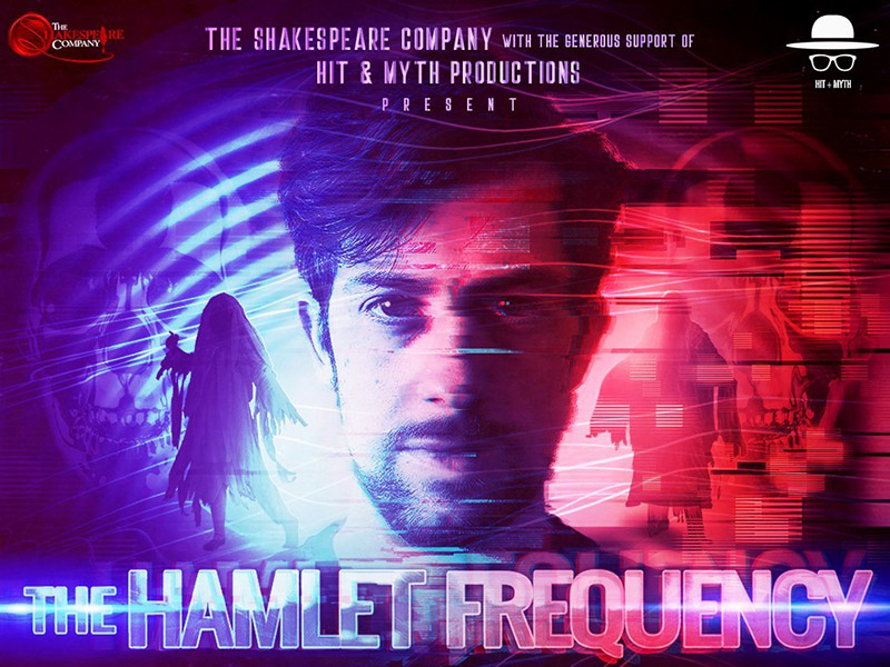A poster for The Hamlet Frequency from The Shakespeare Company
