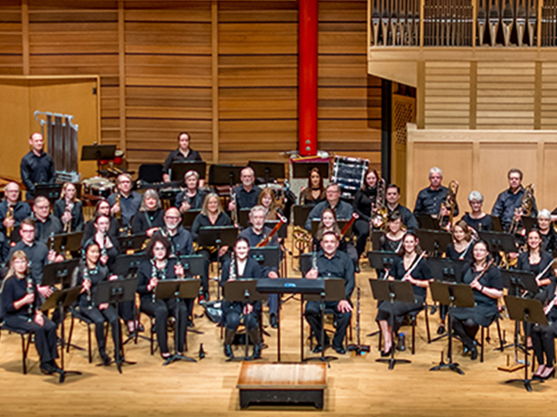 Calgary Wind Symphony members on stage