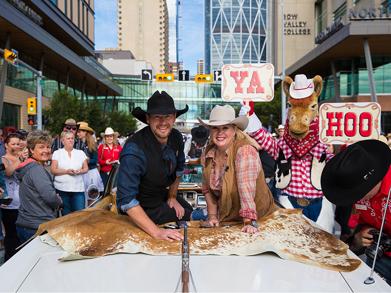 Paul Brandt and Jann Arden in the Stampede Parade