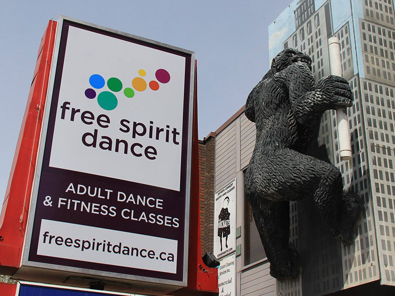 Free Spirit Dance sign on 16th Avenue