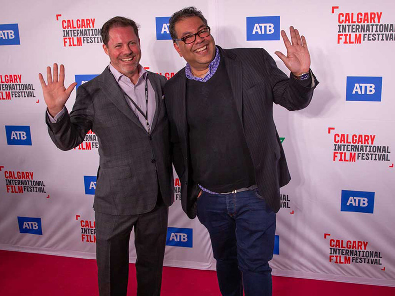Calgary International Film Festival Executive Director Steve Schroeder with Mayor Nenshi