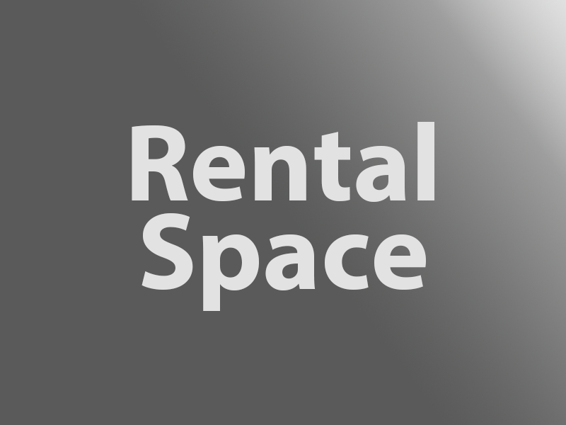A graphic that says rental space