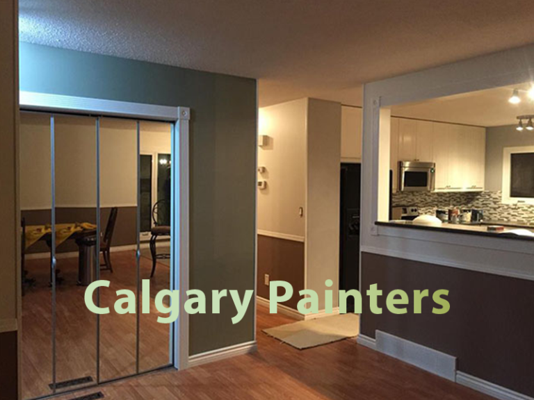 A photo of a room with Calgary Painters overlaid on it