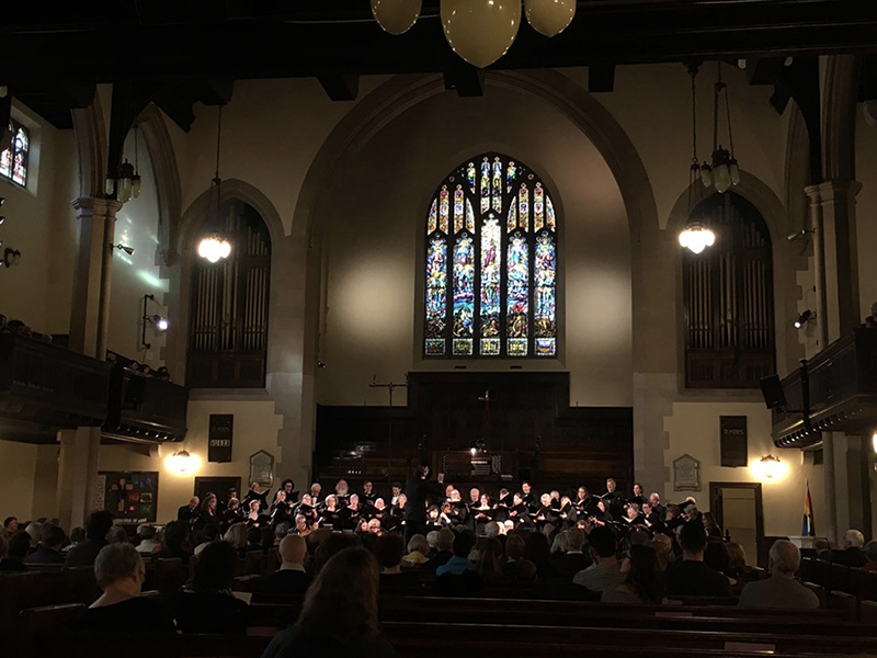 The Calgary Bach Choir on stage
