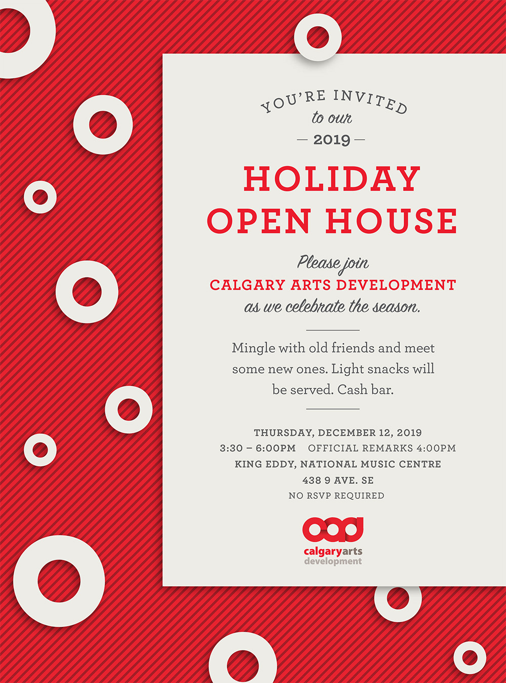 Please join Calgary Arts Development as we celebrate the season