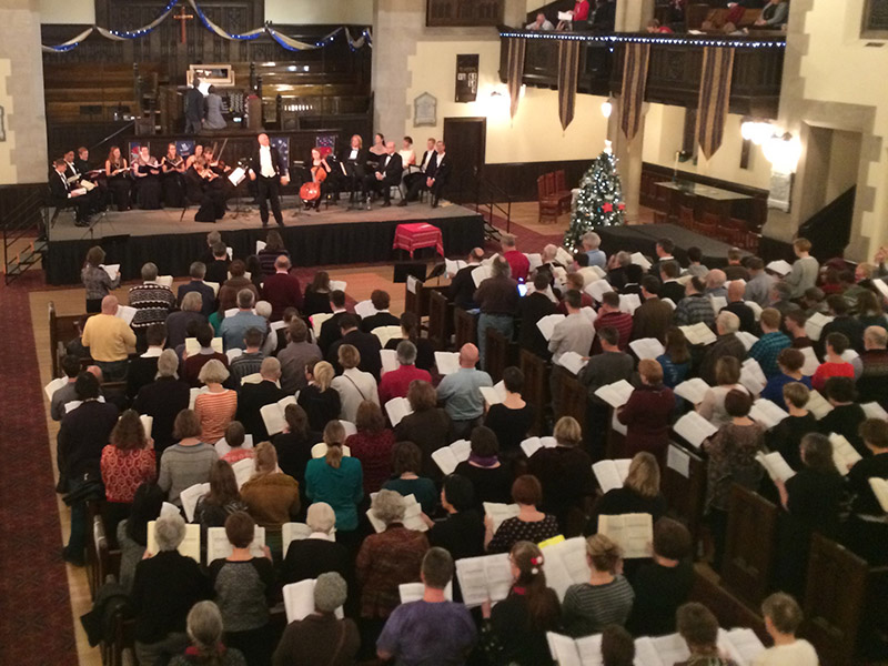The audience at Sing Along Messiah