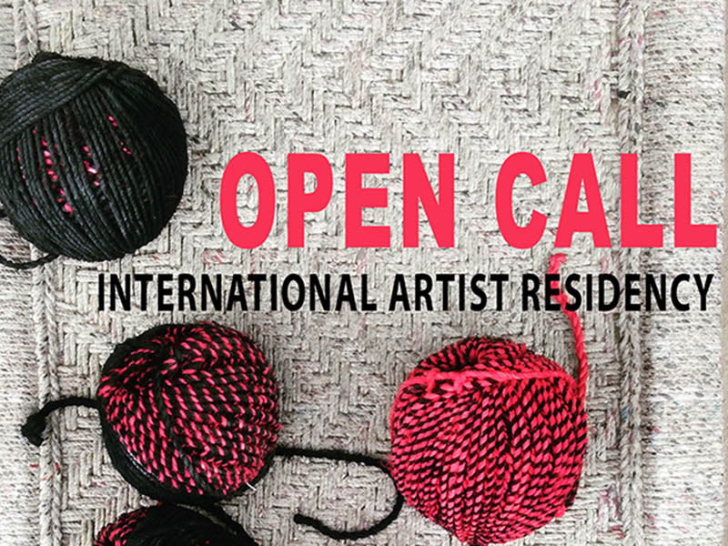 A graphic that says Open Call International Artist Residency