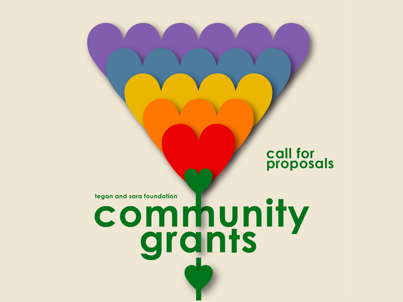 Tegan and Sara Foundation Community Grants graphic