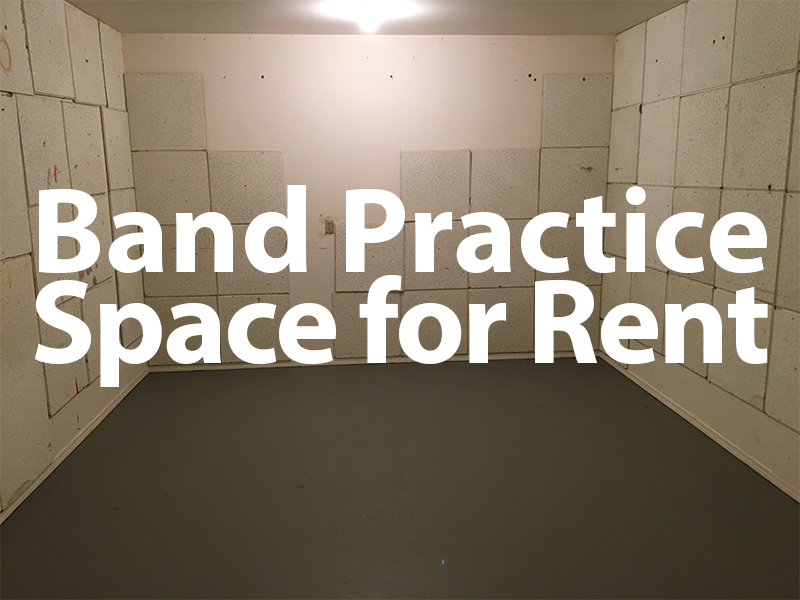 Band Practice Space for Rent graphic