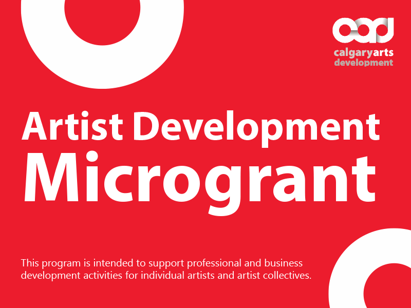 A graphic for the Artist Development Microgrant