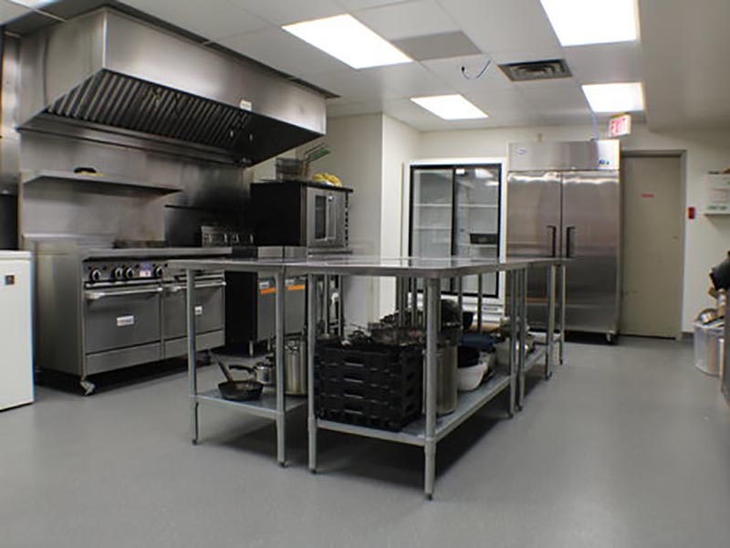 Image of the Bowness Community Association's full commercial kitchen