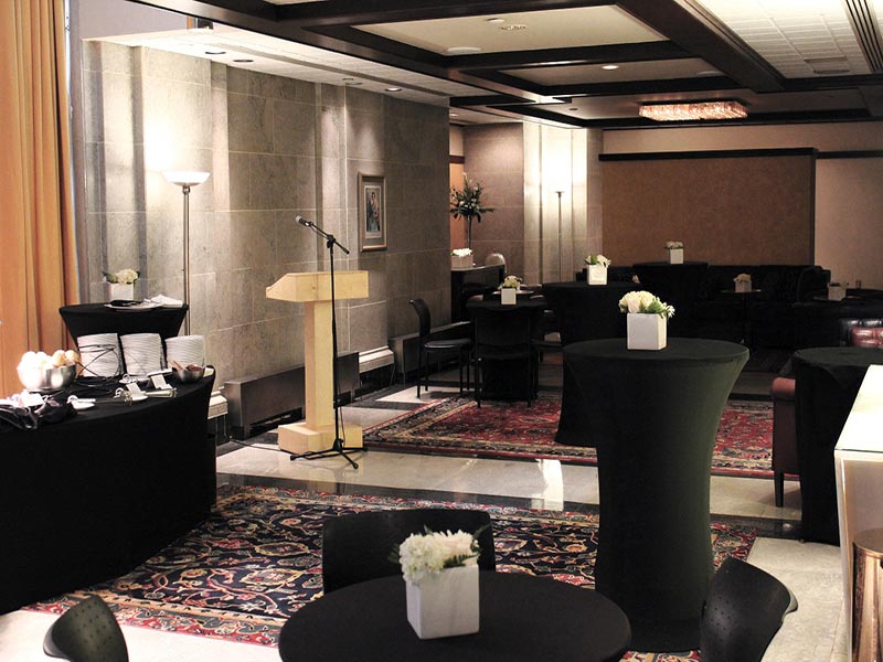 An image of the Founder Room in Arts Commons set up for an event