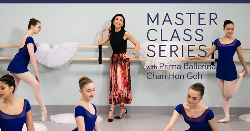 A graphic for Canadian Masterclass Series with Prima Ballerina Chan Hon Goh