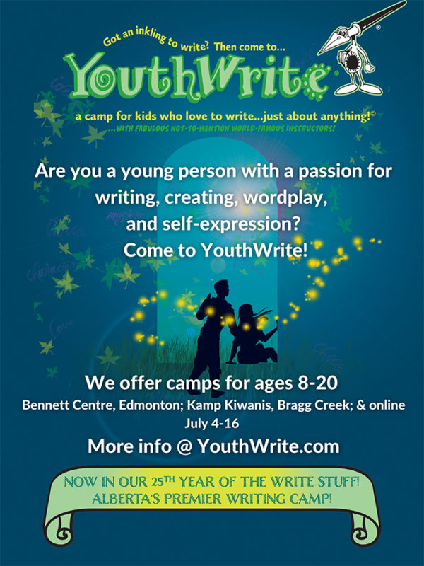 A poster for the 2021 YouthWrite Camps