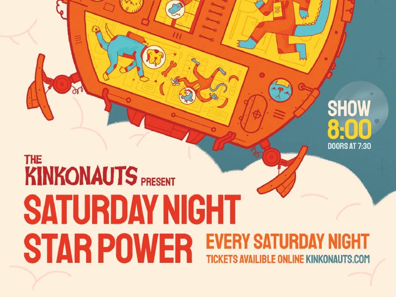 A promo poster for The Kinkonauts Saturday Night Star Power