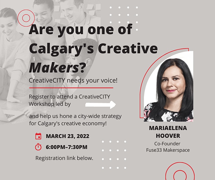 Register to attend a CreativeCITY workshop hosted by MariaElena Hoover